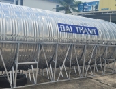 Bồn nước inox 10.000L (lít) mẫu nằm ngang 10 khối công nghiệp