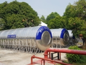 Bồn nước inox 25000L (lít) mẫu nằm ngang 25 khối công nghiệp