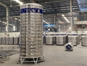 Bồn nước inox 9000L (lít) mẫu đứng 9 khối công nghiệp