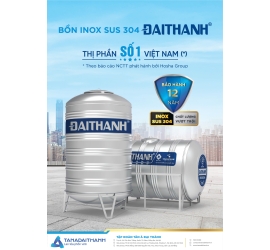 Xem giá: bồn nước inox SUS304〖500L - 6000L〗 ĐẠI THÀNH