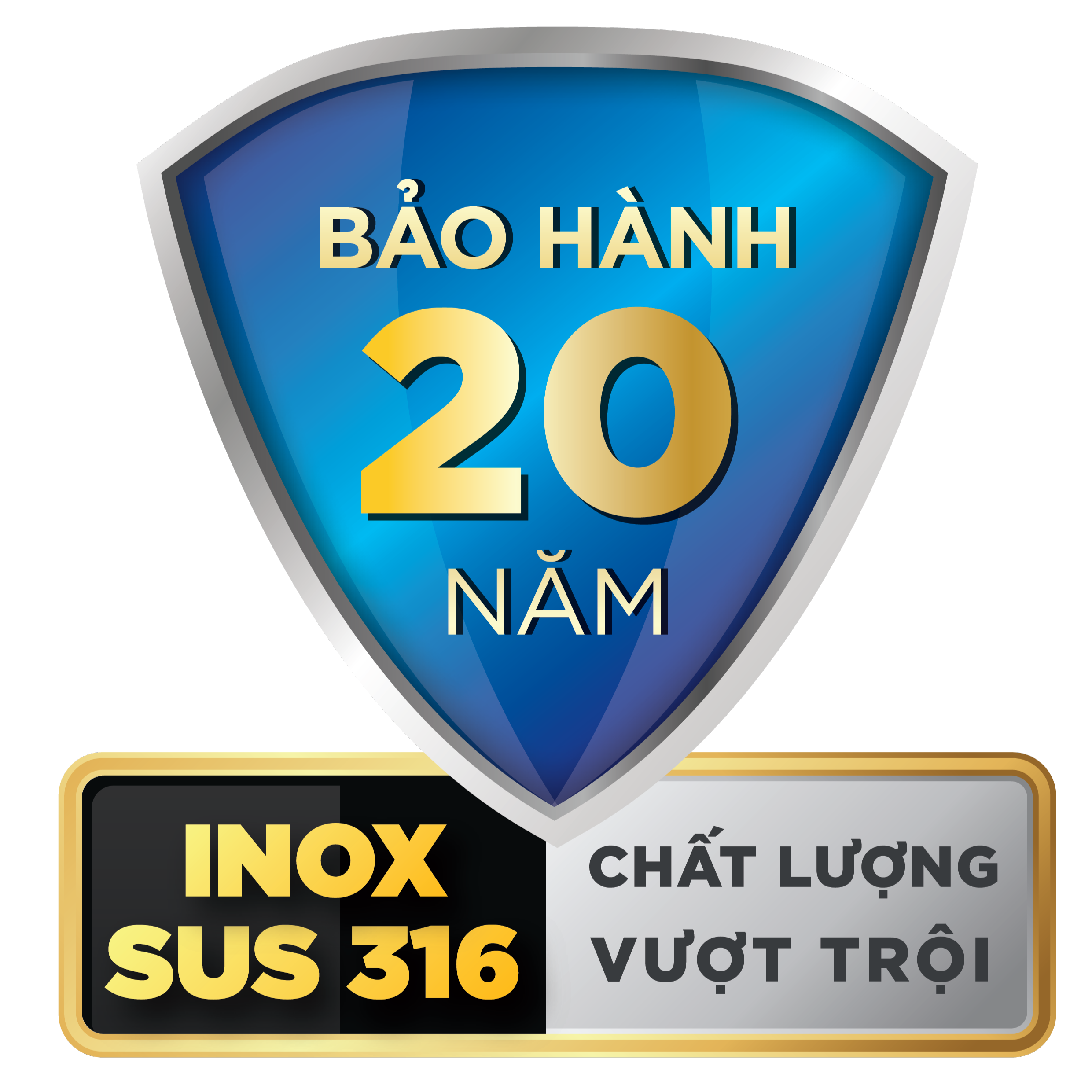 Bồn nước ViGo 1500L ngang (loại chân inox cao 90cm) ĐẠI THÀNH –SUS.316